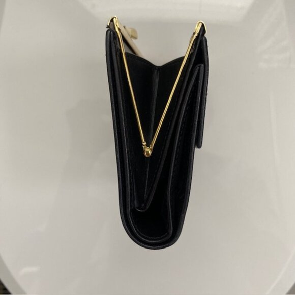 VINTAGE Hartmann Black Leather Kisslock Wallet Coin Purse - Picture 11 of 15